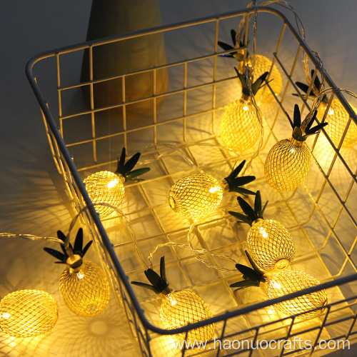 Pineapple fruit light iron lanterns fire room bedroom